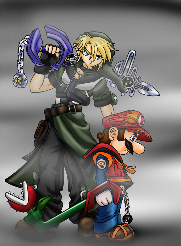 Mario and a warrior