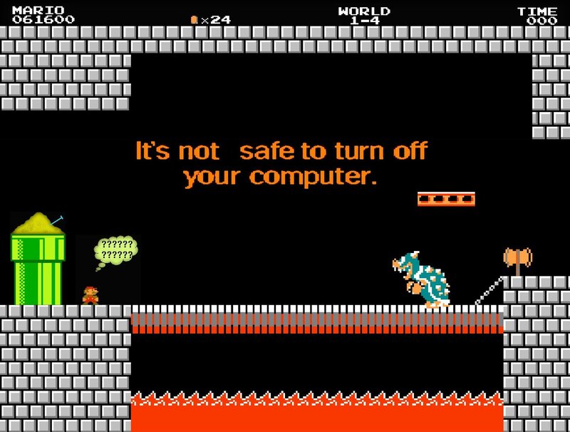 Mario and Bowser — Black