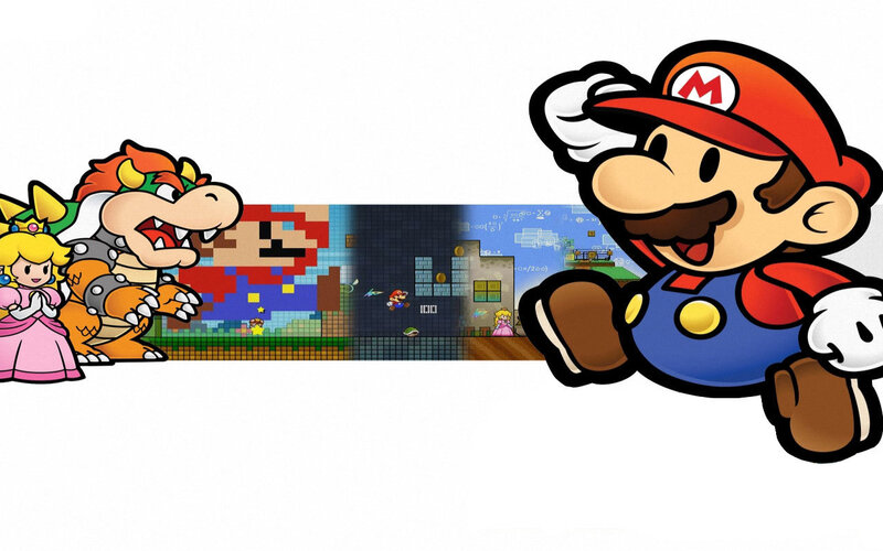 Mario and Bowser characters