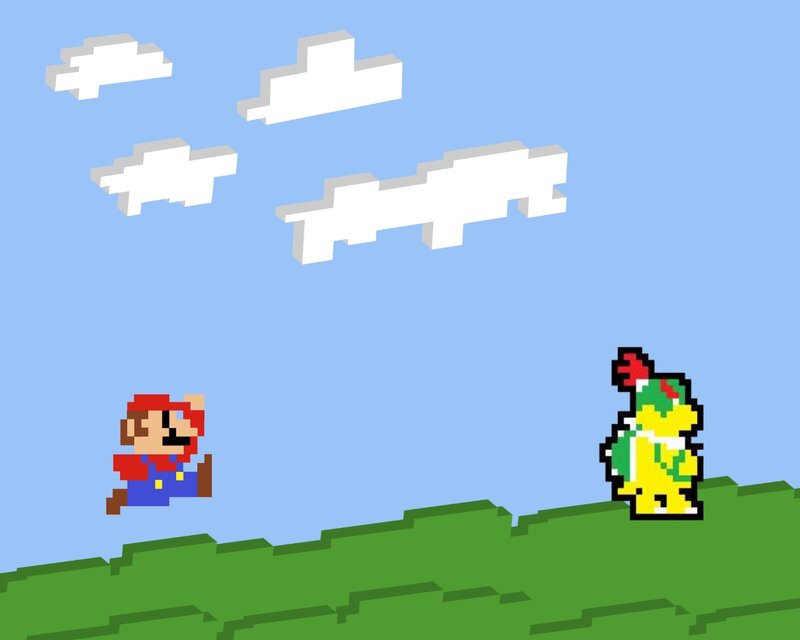Mario and Bowser