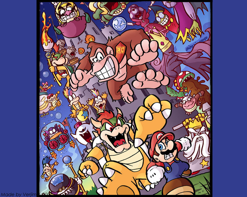 Mario and friends battle villains