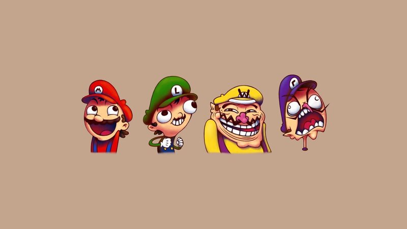 Mario and friends cartoon art