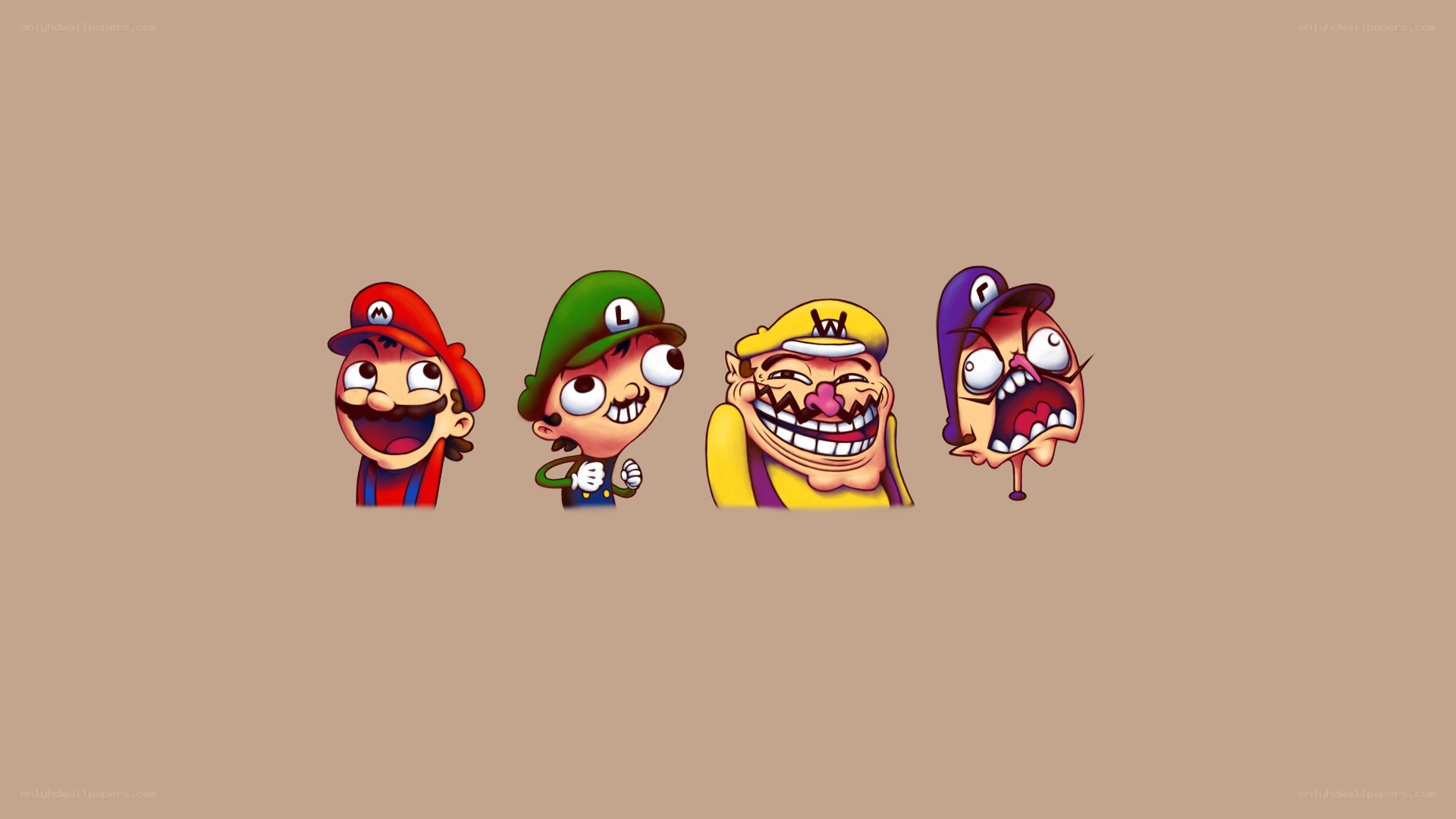 Mario and friends cartoon faces