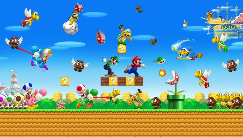 Mario and friends in action