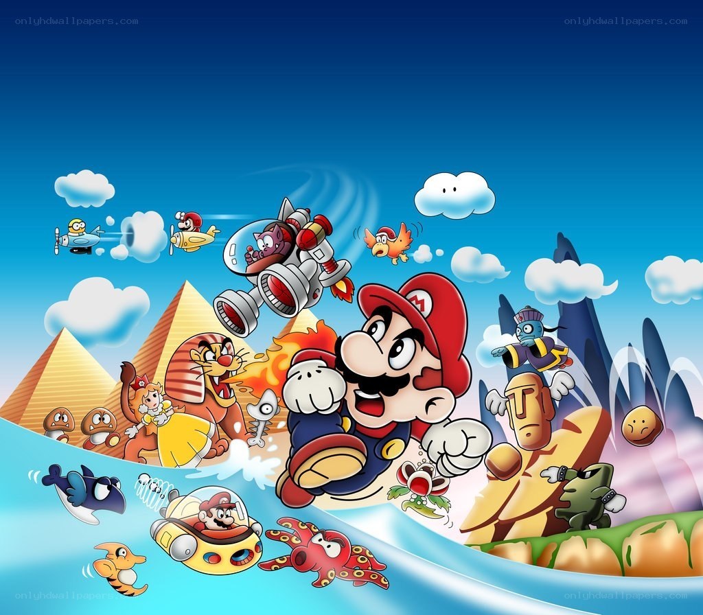 Mario and friends in action