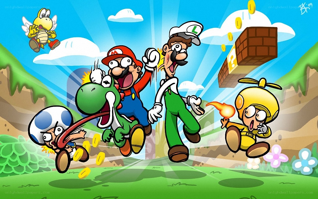 Mario and friends in action