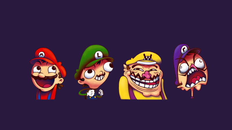 Mario and friends in cartoon style