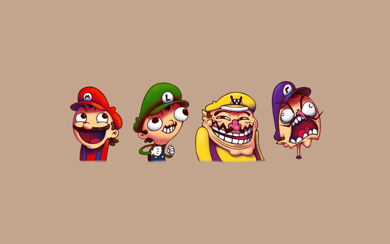 Mario and friends in cartoon style