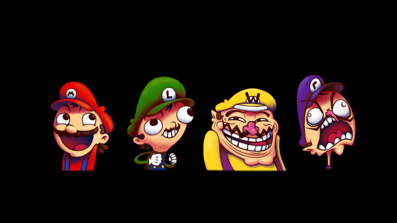 Mario and friends in cartoon style