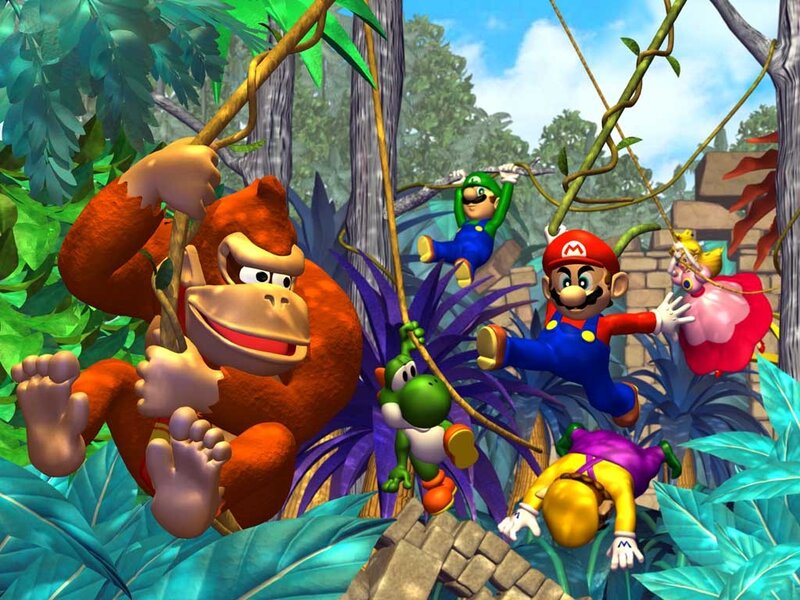 Mario and friends in jungle adventure