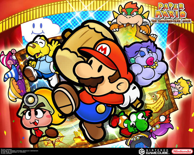 Mario and Friends in Paper Art