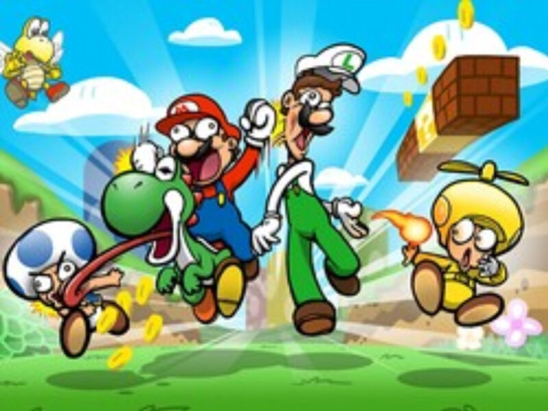 Mario and Friends Running — Green
