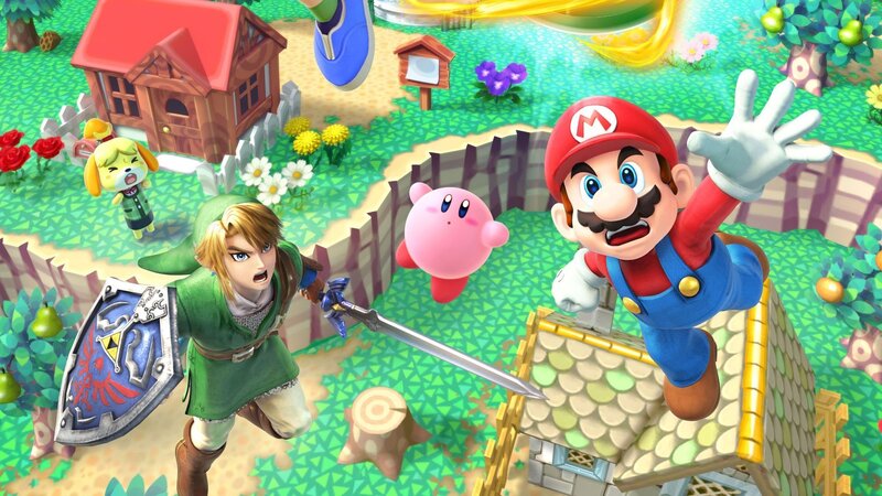 Mario and Link in Village