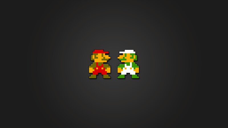 Mario and Luigi Characters — Black