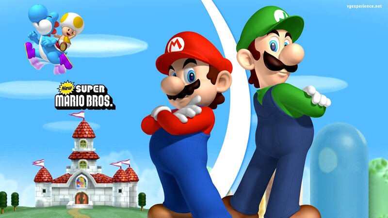 Mario and Luigi Characters — Blue, Playful, Morning
