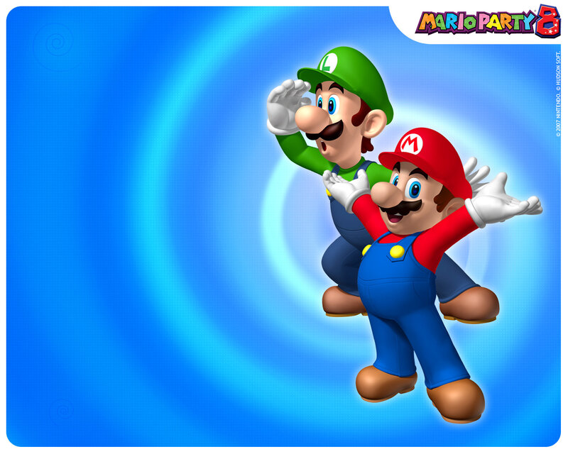 Mario and Luigi Characters — Blue, Playful