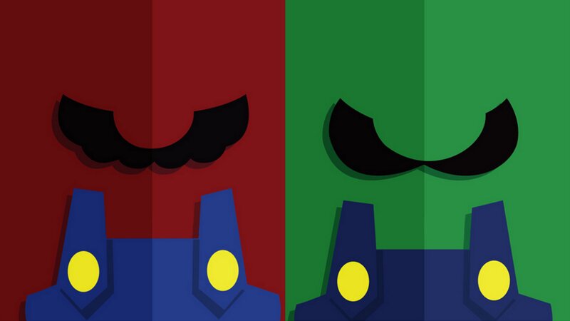 Mario and Luigi Characters — Red, Playful, Vector Art