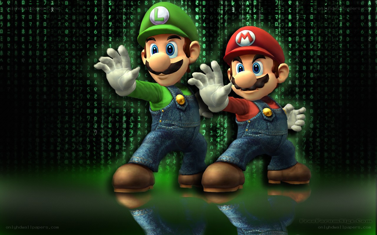Mario and Luigi digital art