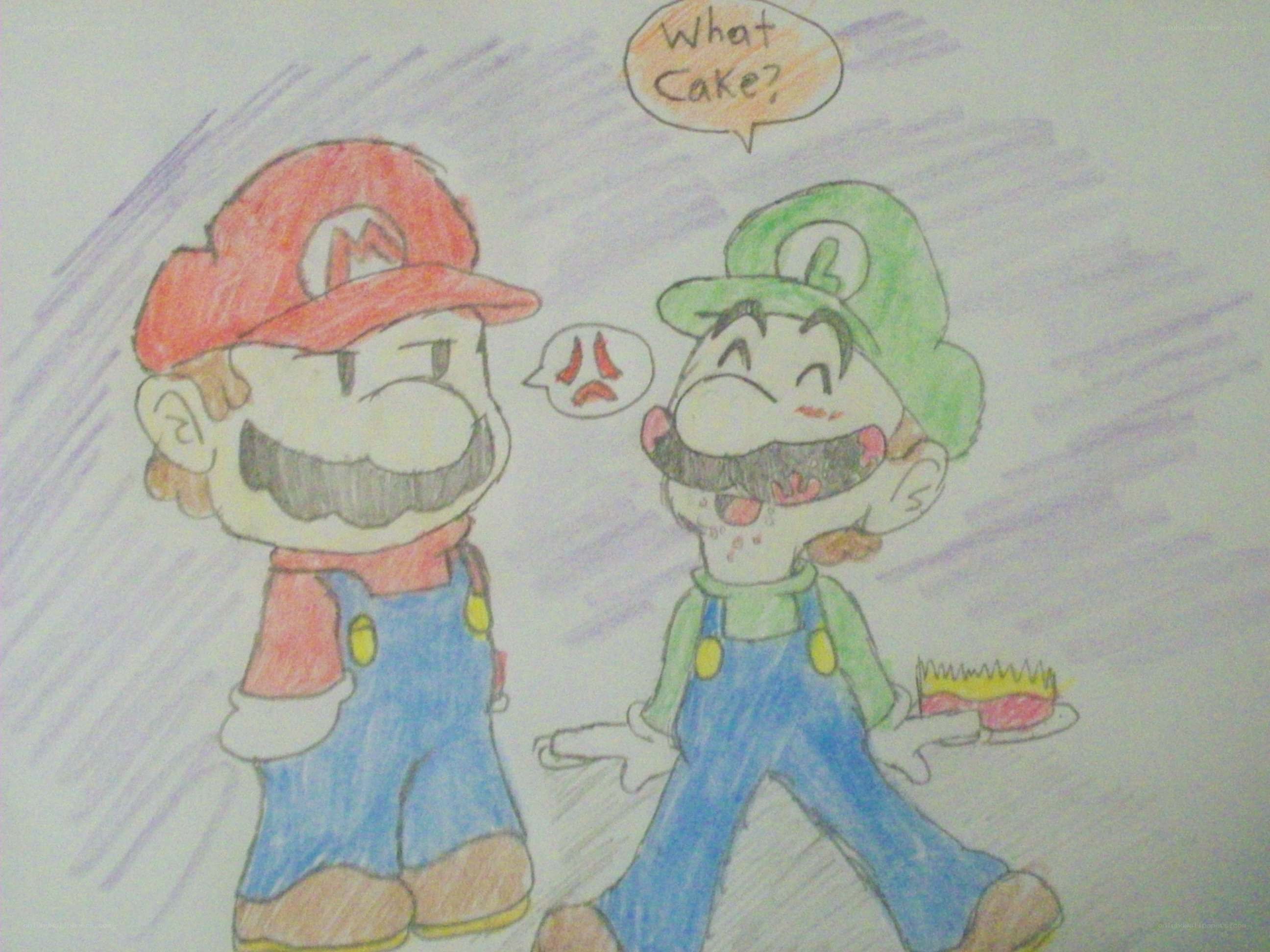 Mario and Luigi drawing