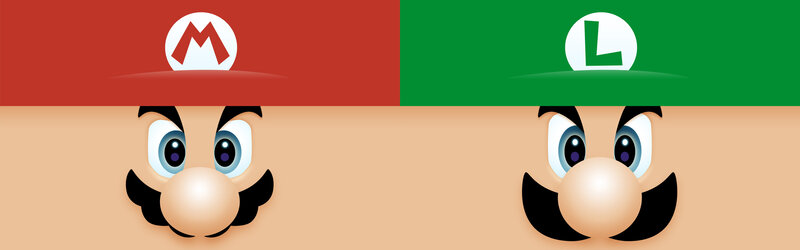 Mario and Luigi faces