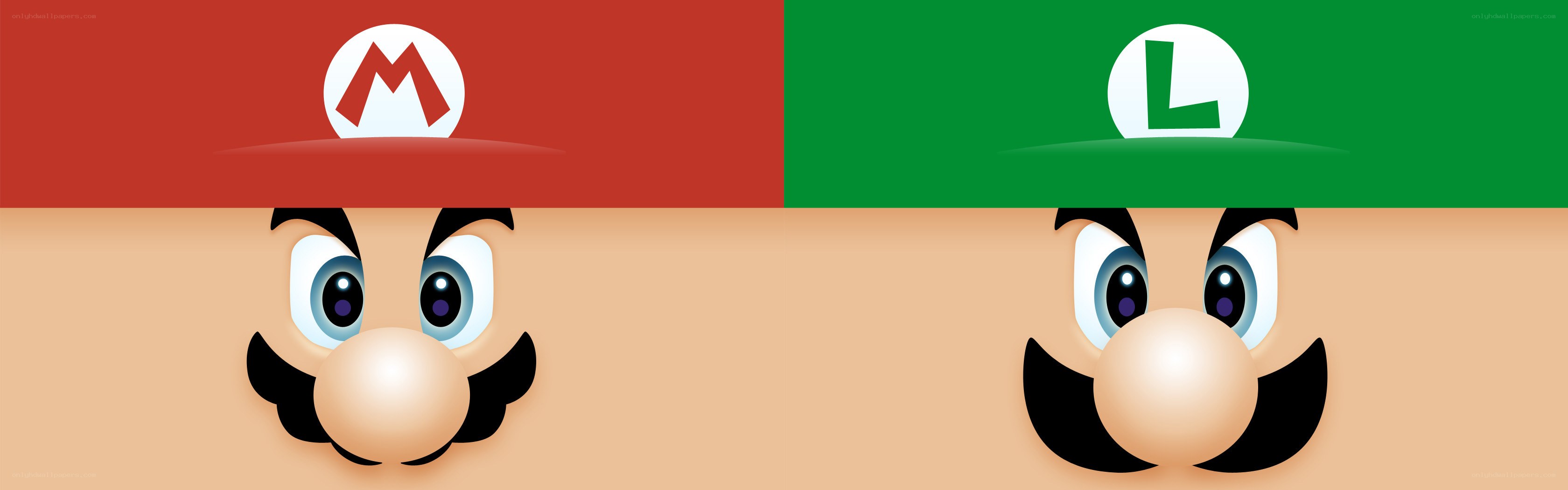 Mario and Luigi faces