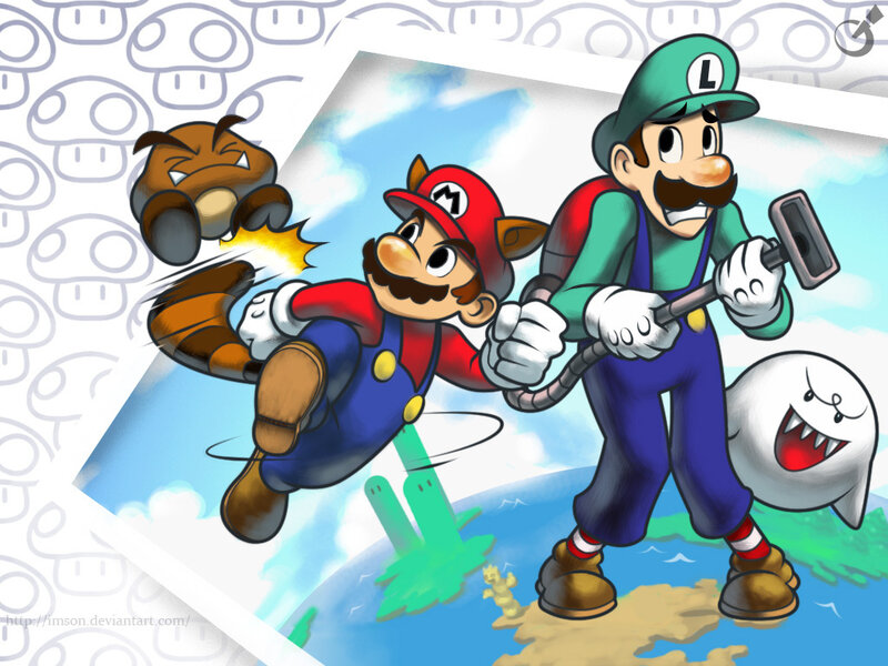 Mario and Luigi Fighting