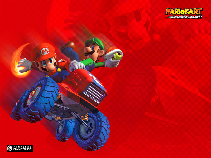 Mario and Luigi in Go-kart