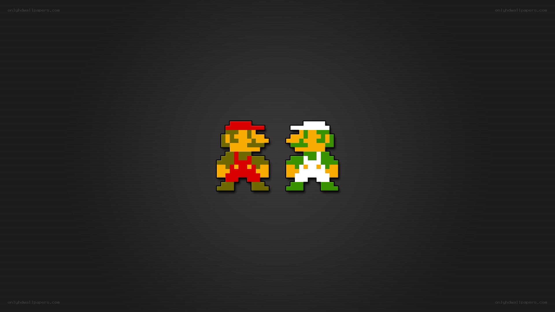 Mario and Luigi pixel art