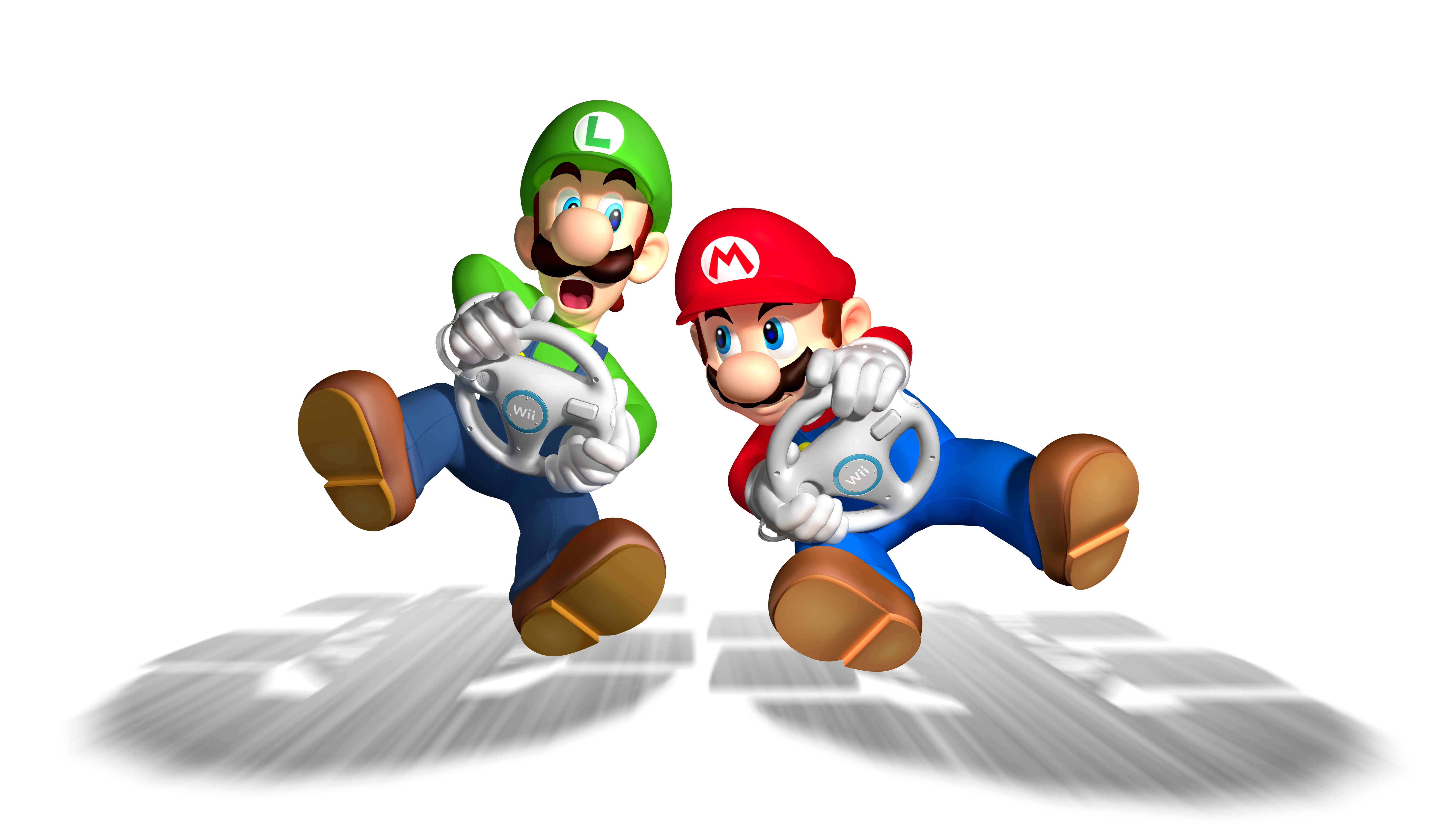 Mario and Luigi racing