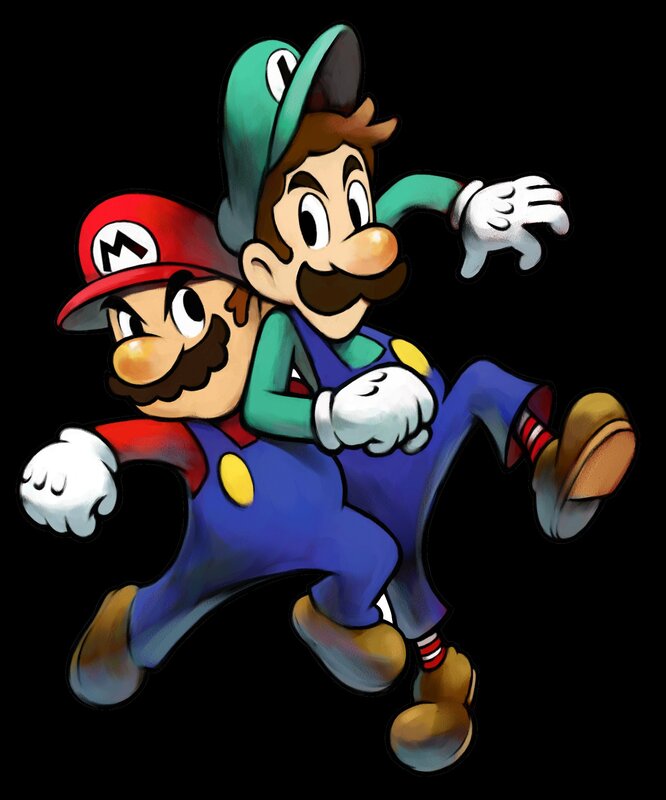 Mario and Luigi Running — Red