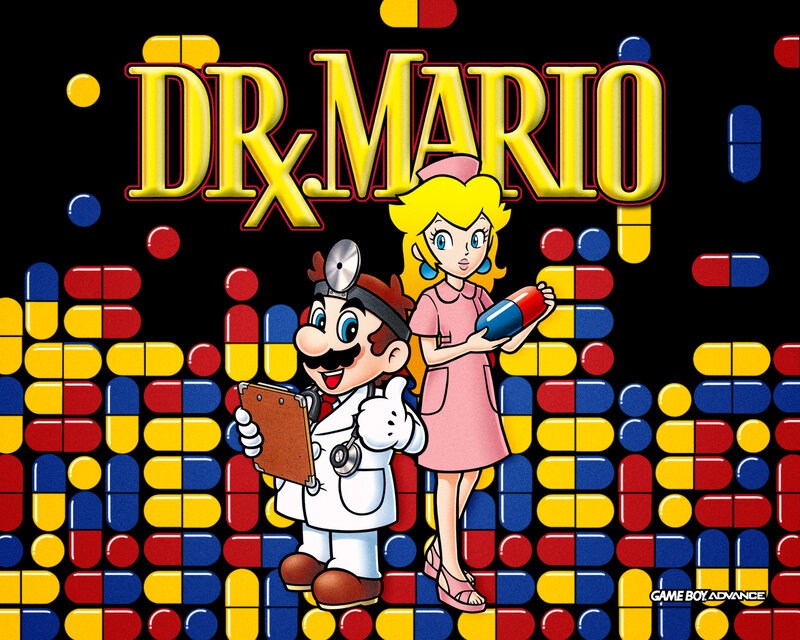 Mario and Peach in Medical Gear