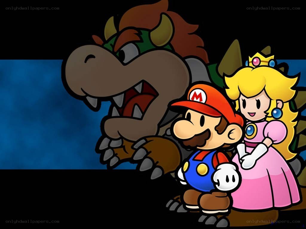 Mario and Peach with Bowser