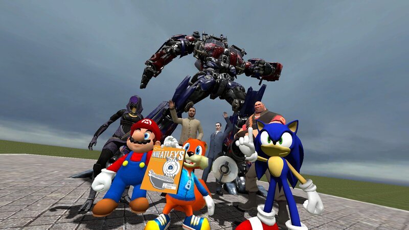 Mario and Sonic with Transformers
