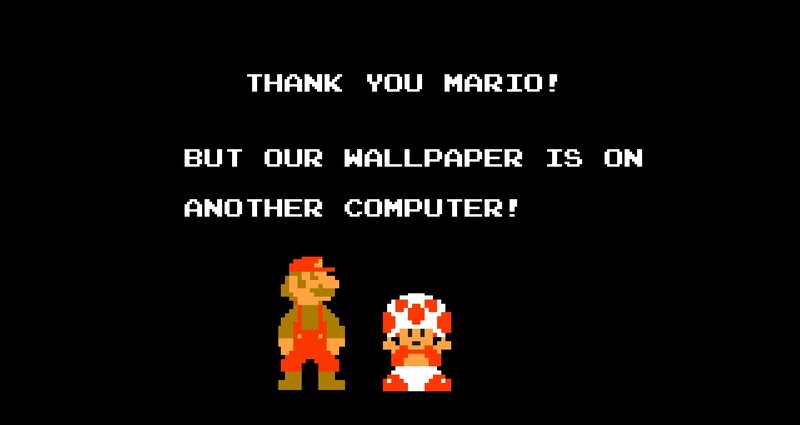 Mario and Toad message screen