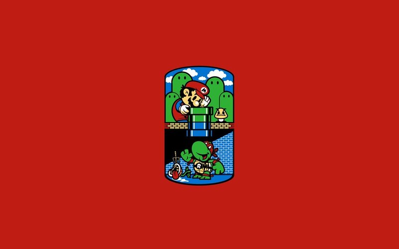 Mario and Turtle Characters — Red