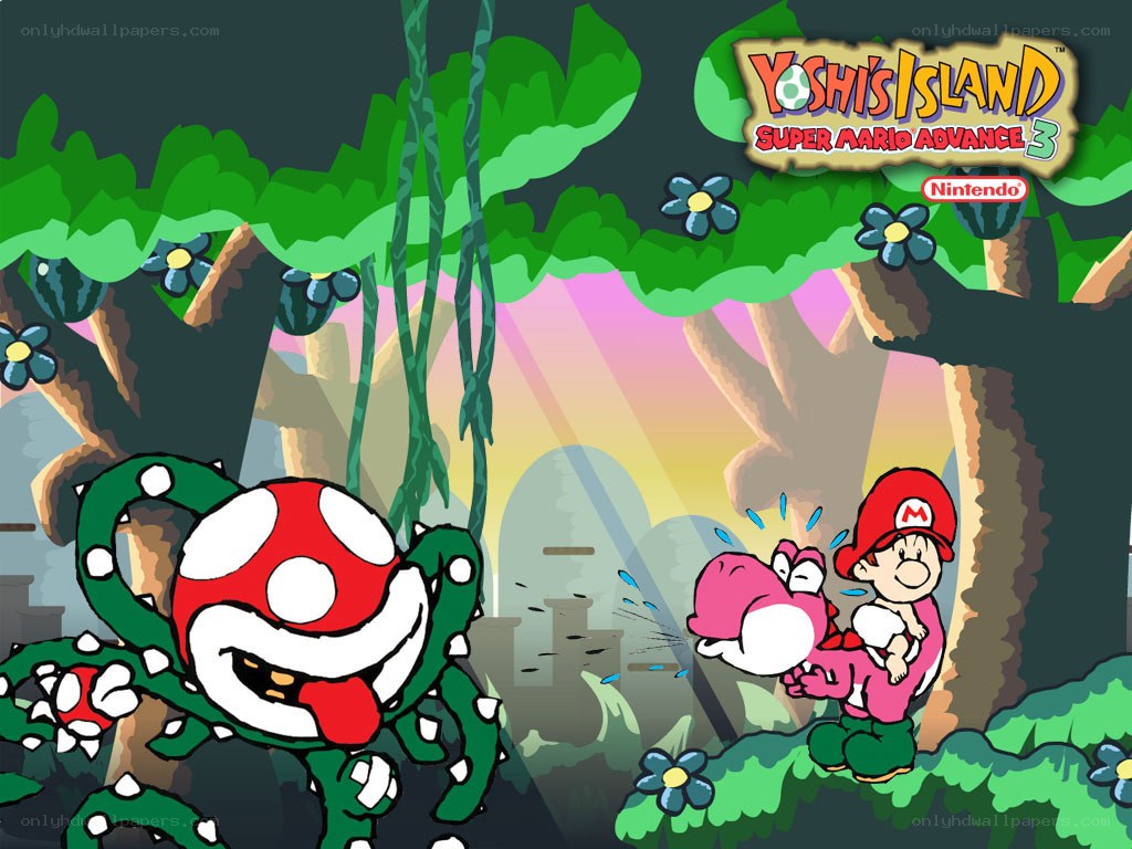 Mario and Yoshi in a jungle