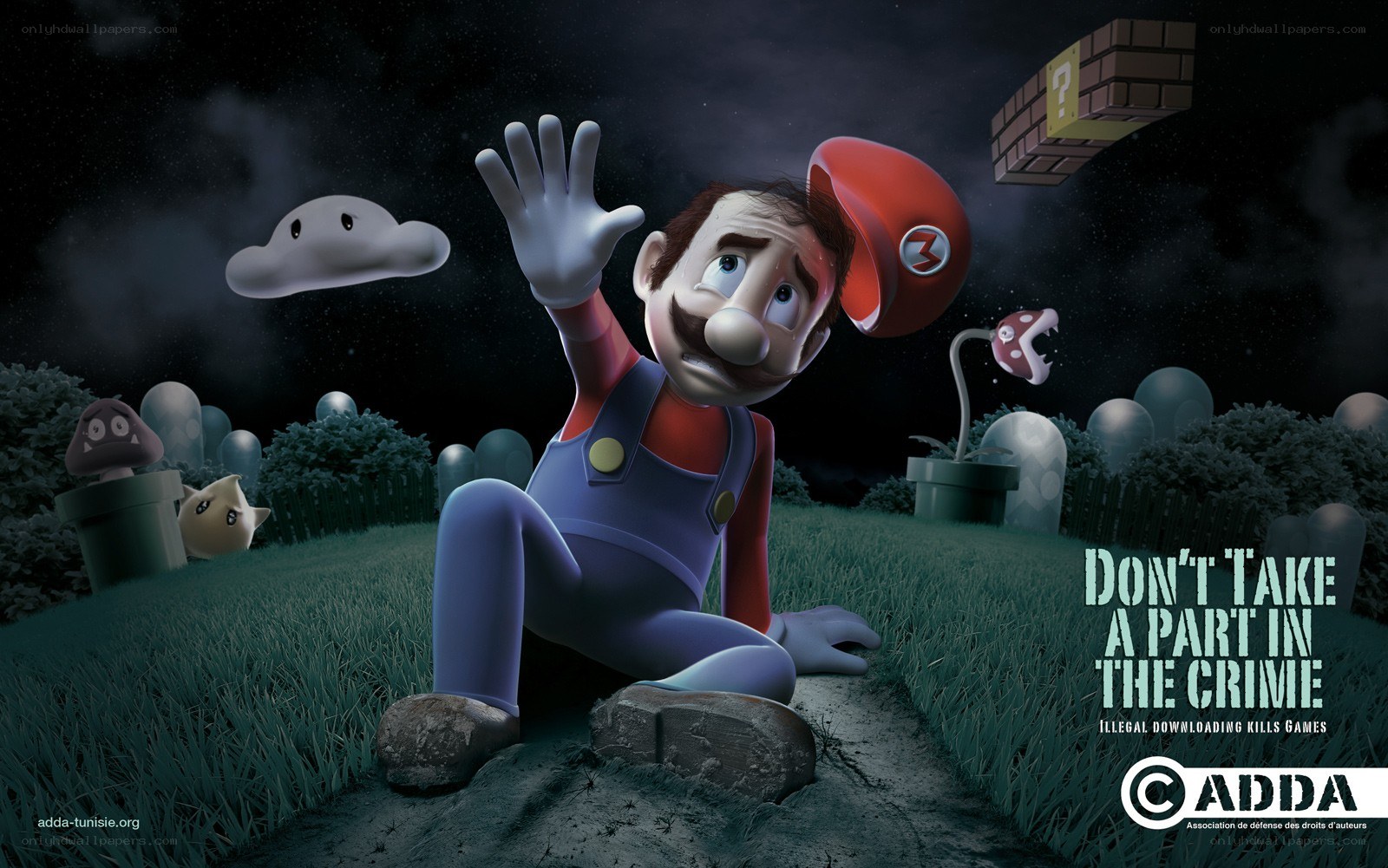 Mario anti-piracy campaign