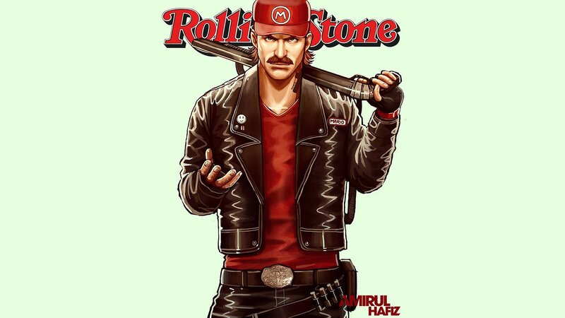 Mario as a biker