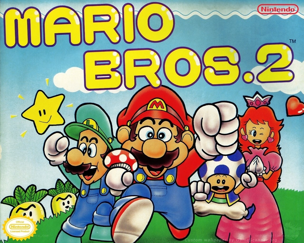 Mario Bros. 2 cover art