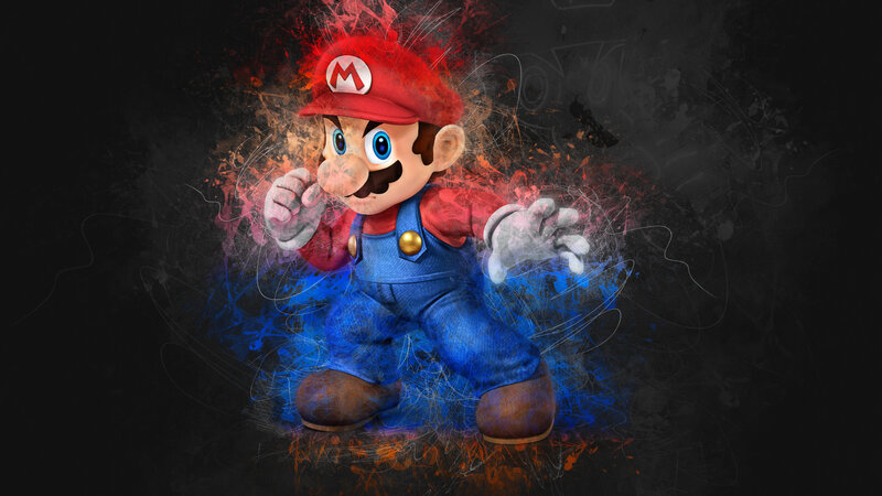 Mario Character — Black, Dramatic