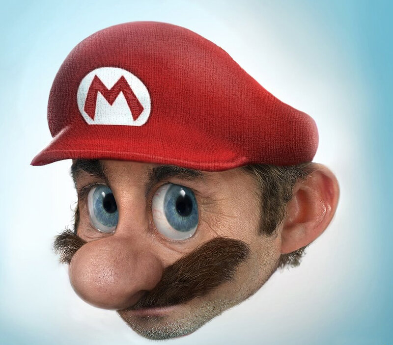 Mario Character Face — Red