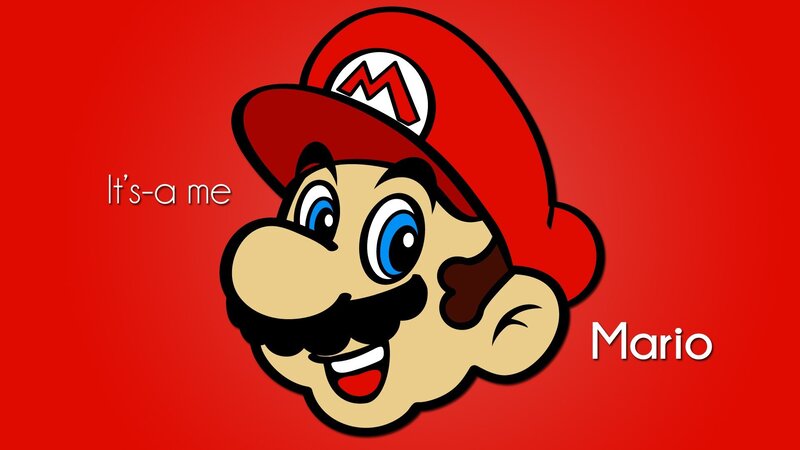 Mario Character Head — Red, Playful, Vector Art