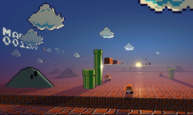 Mario Character in Game — Blue, Calm