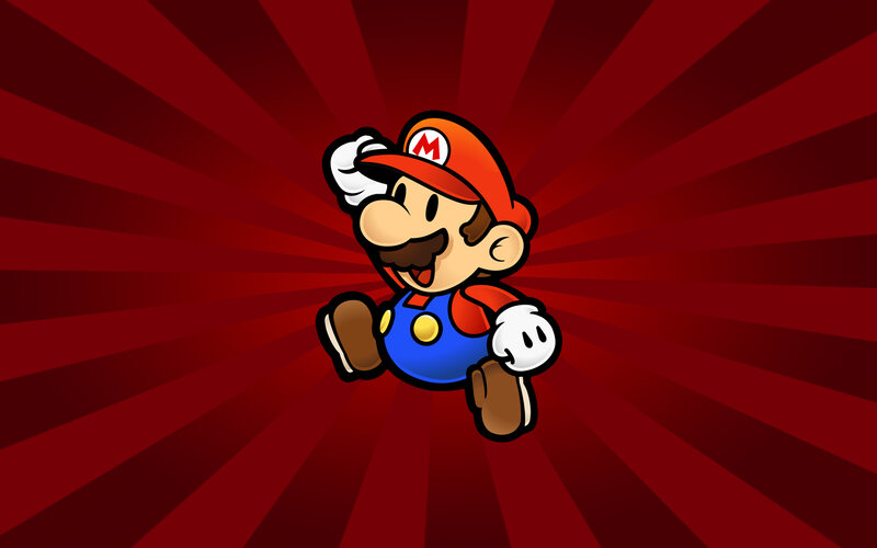 Mario Character Jumping — Red