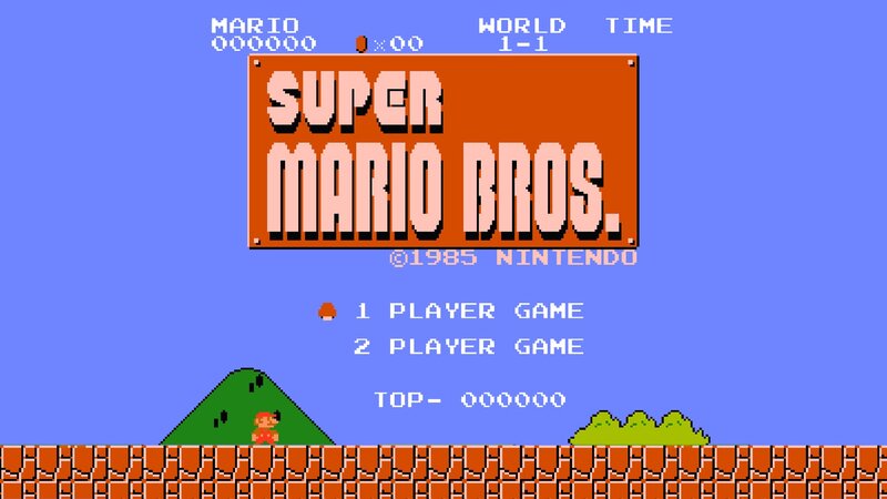 Mario Character on Screen — Blue
