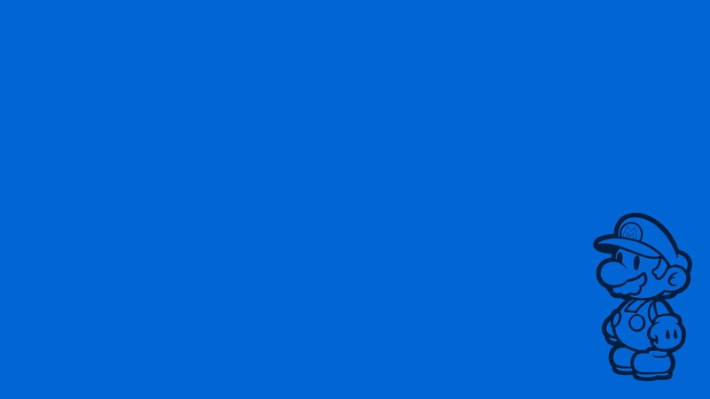 Mario Character Outline — Blue