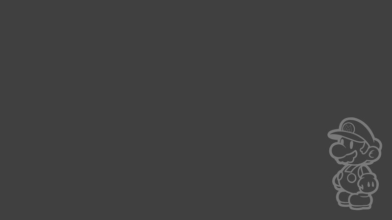 Mario Character Outline — Gray