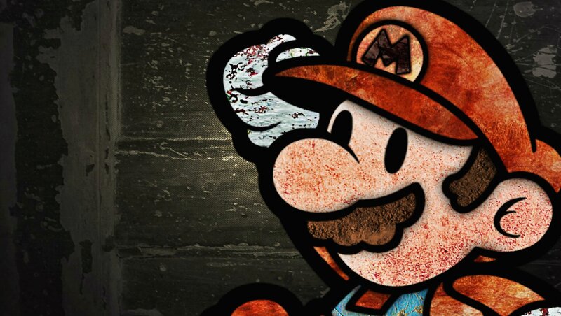 Mario Character Portrait — Brown, Gritty, Digital Art, Hat