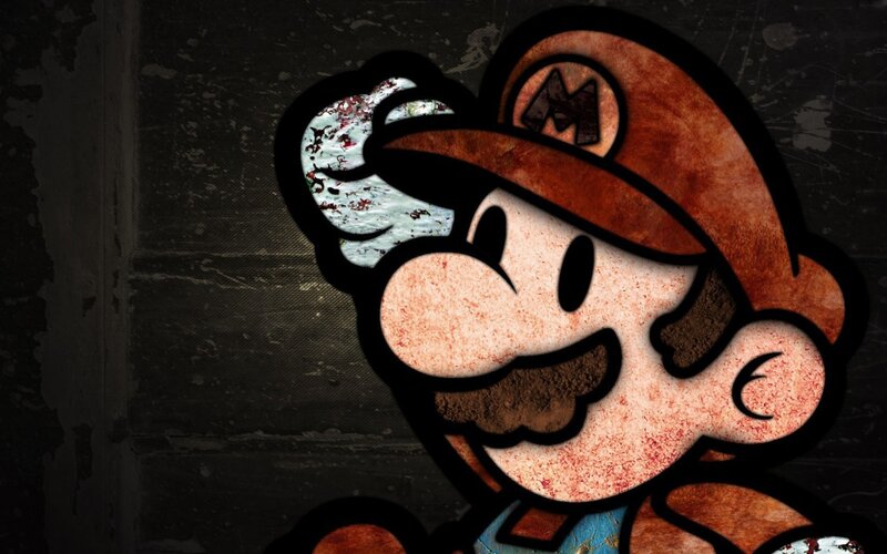 Mario Character Portrait — Brown, Gritty, Digital Art