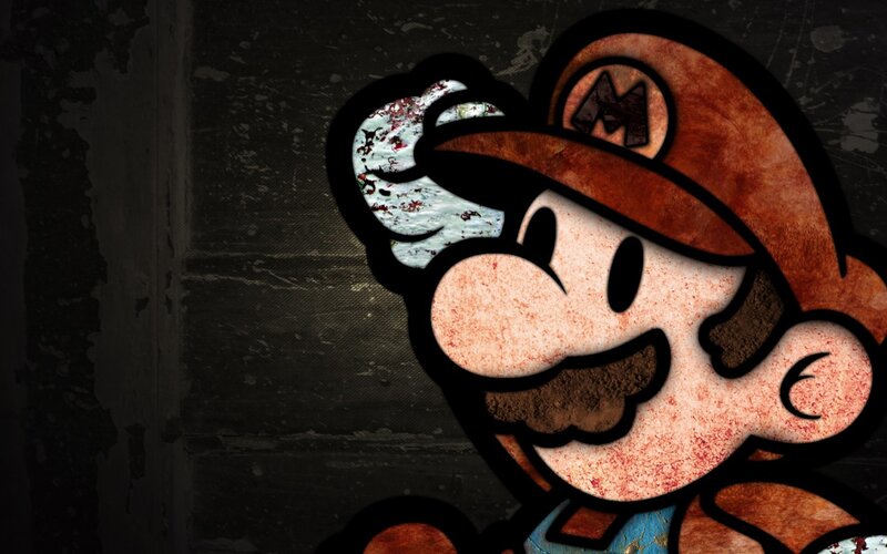 Mario Character Portrait — Brown